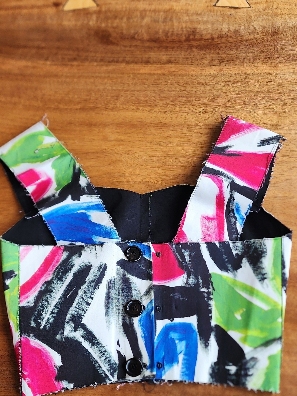 Marni Floral Brushstroke Bustier Crop Top in Pink, Blue & Green Size XS to S - Picture 8 of 13